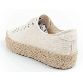 Buty Lee Cooper LCW-25-02-3284L espadryle białe beżowy 4