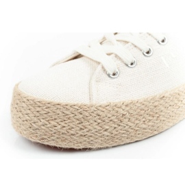 Buty Lee Cooper LCW-25-02-3284L espadryle białe beżowy 5