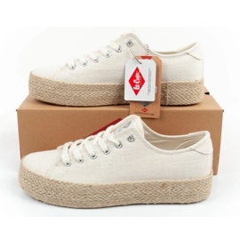 Buty Lee Cooper LCW-25-02-3284L espadryle białe beżowy 9