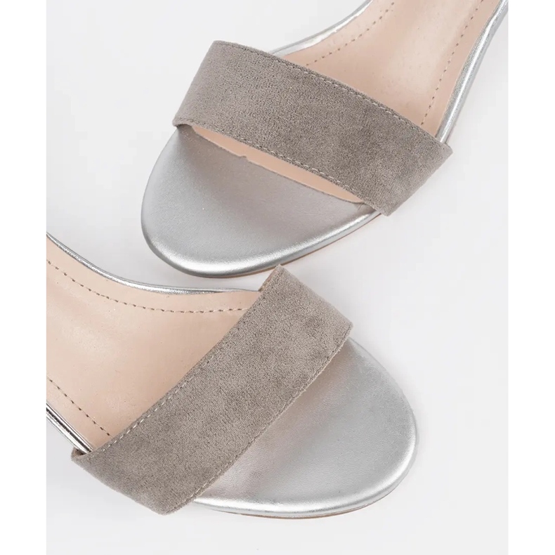 Sandały na słupku Sergio Leone szare 2