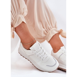 Damskie Buty Sportowe Na Platformie Białe 2