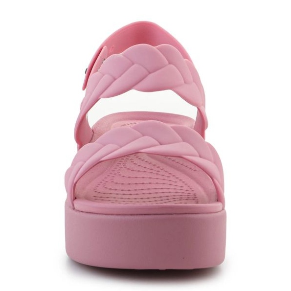Sandały Crocs Brooklyn Woven Low Wedge 209977-6XX różowe 2