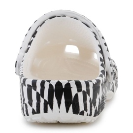 Klapki Crocs Classic warped checker clog 211007-103 w kratkę białe 5