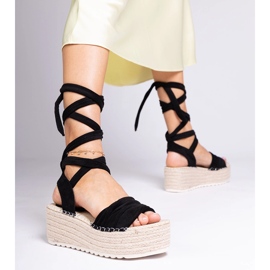 Seastar Czarne espadryle na platformie Loiseau 2