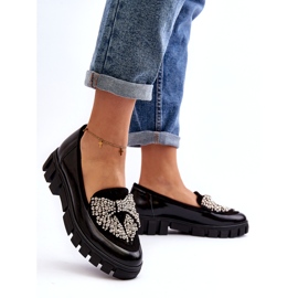 Lakierowane Mokasyny Damskie Laura Messi 2785 Czarne 3