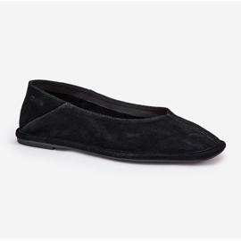 Zamszowe Baleriny Damskie Big Star RR274080 Czarne 4