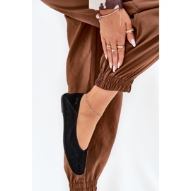 Zamszowe Baleriny Damskie Big Star RR274080 Czarne 5