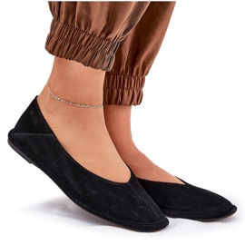 Zamszowe Baleriny Damskie Big Star RR274080 Czarne 9