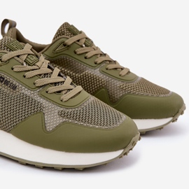 Sneakersy Męskie Na Platformie Big Star RR174360 Hi-Poly System zielone 2
