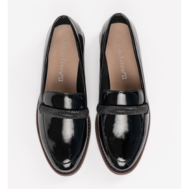 Mokasyny ze skórzaną wkładką Sergio Leone czarne 2