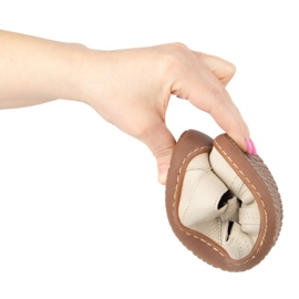 Buty damskie Barefoot Ultralekkie półsandały Olivier 1285 na rzep beżowe beżowy 1