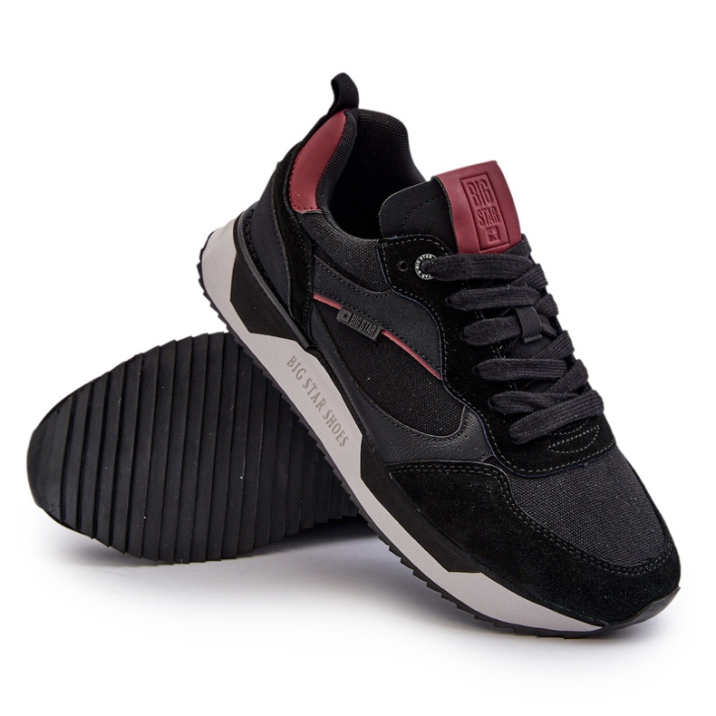 Sneakersy Męskie Memory Foam System Big Star NN174350 Czarne 4