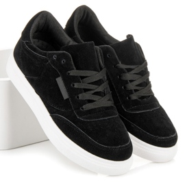 Tenisówki na platformie czarne 1