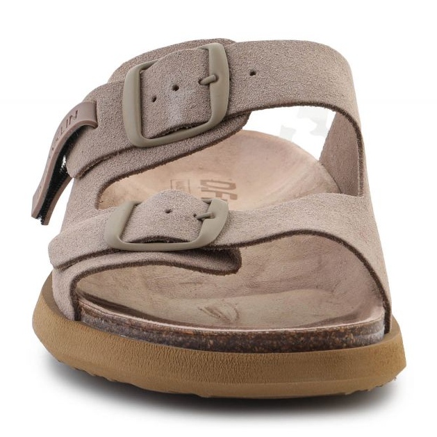 Klapki D.Franklin Vibe Sandals Buckle DFSH407001-TAUP brązowe 2
