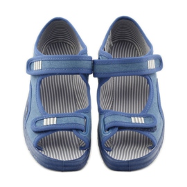 Sandałki kapcie Befado 113y010 niebieskie 4