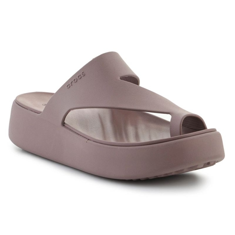 Japonki Crocs Getaway Platform Toe Loop 210834-0LF brązowe 1