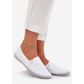 Skórzane Baleriny Maciejka T3512-11 Białe 1