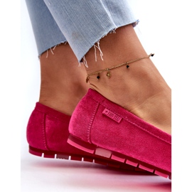 Mokasyny Damskie Eko Zamszowe Big Star NN274934 Memory Foam System Fuksja różowe 1