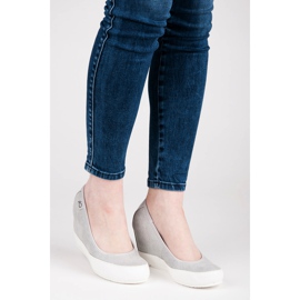 Vices Szare czółenka na koturnie 2