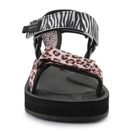 Sandały D.Franklin Forest High Strips Animal Print  DFSH404002-ABLA czarne 1