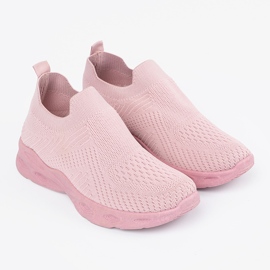 Różowe buty sportowe damskie wsuwane 2