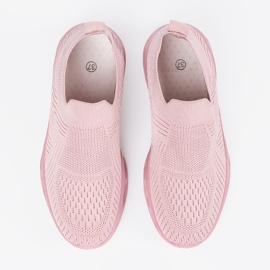 Różowe buty sportowe damskie wsuwane 3