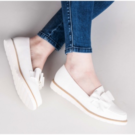 Vices Półbuty z kokardką białe 1