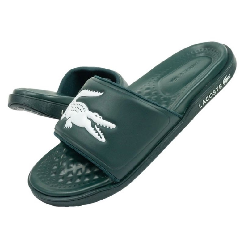 Klapki Lacoste Croco Dualiste 202D2 743CMA00202D2 zielone 5