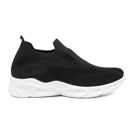 Buty sportowe damskie wsuwane czarne 3