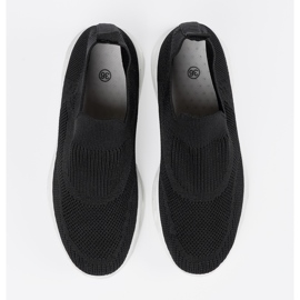 Buty sportowe damskie wsuwane czarne 5