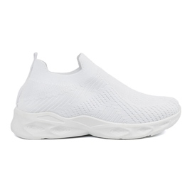 Buty sportowe damskie wsuwane białe 3