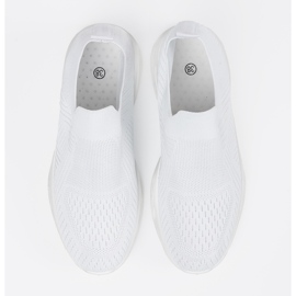 Buty sportowe damskie wsuwane białe 5