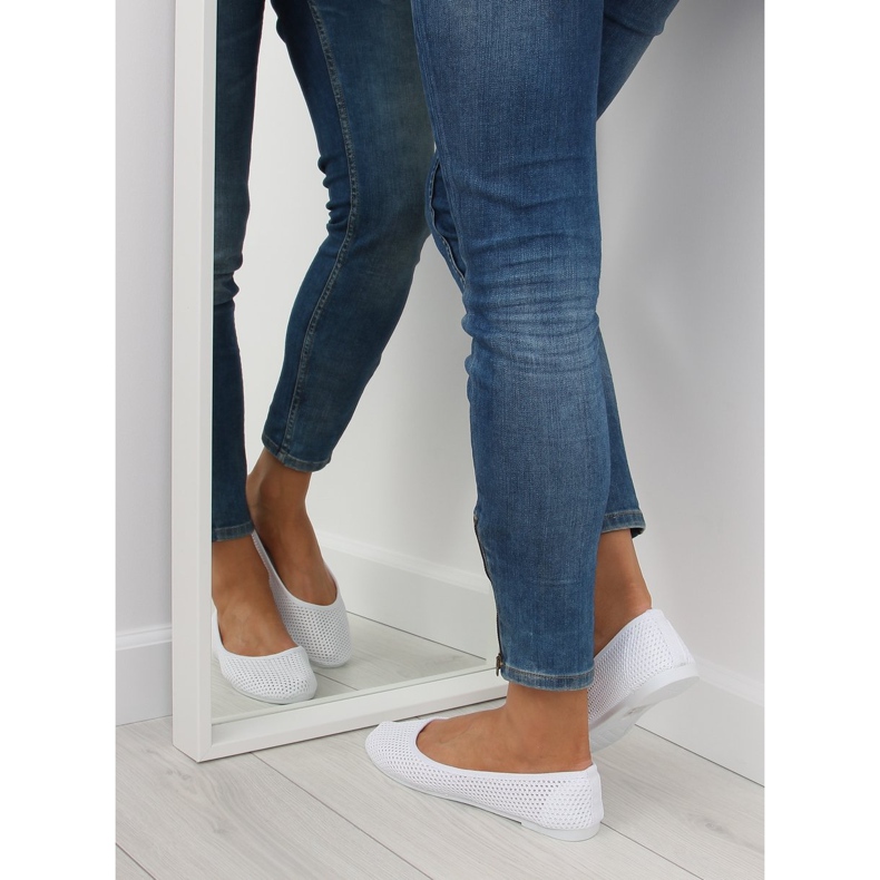 Balerinki siateczkowe białe JX56 white 2