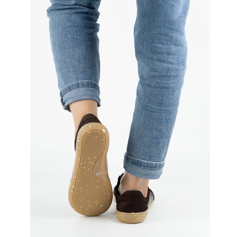 Buty damskie barefoot skórzane brązowe 0772W WASAK – minimalistyczne obuwie naturalne 2