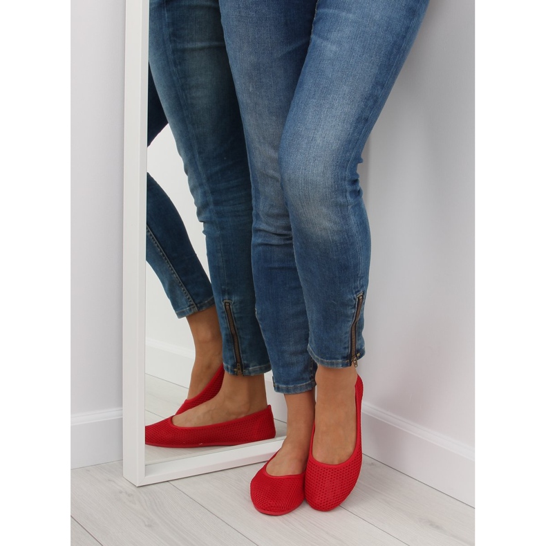 Balerinki siateczkowe czerwone JX56 Red 1