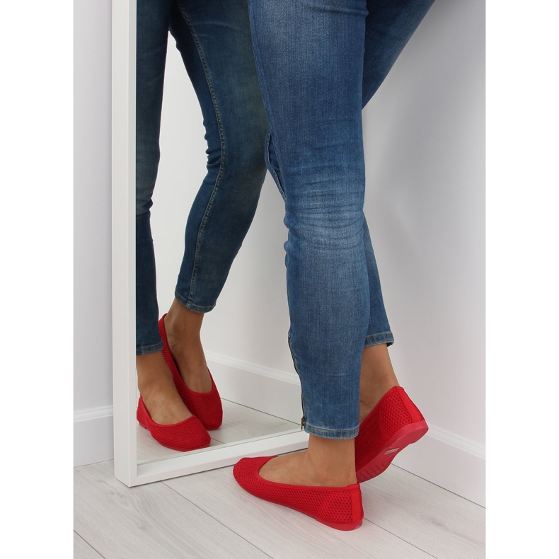 Balerinki siateczkowe czerwone JX56 Red 2