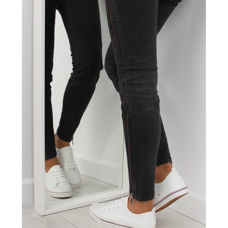 Trampki damskie licowe białe XL01p white 1