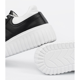 Shelvt Damskie sneakersy czarne z białymi wstawkami 1