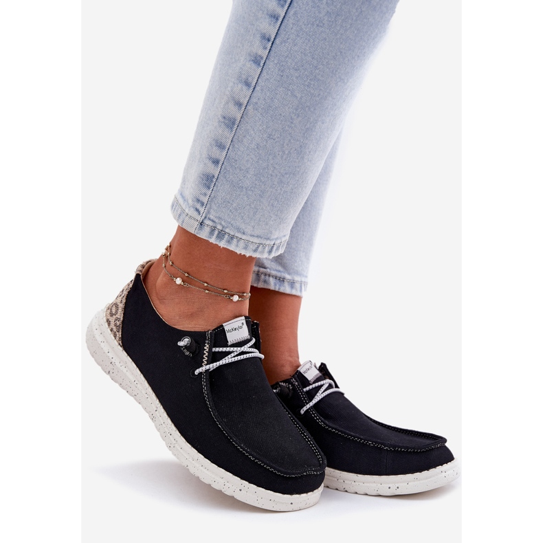 Lekkie Materiałowe Półbuty Damskie McKeylor 96116 Czarne 1
