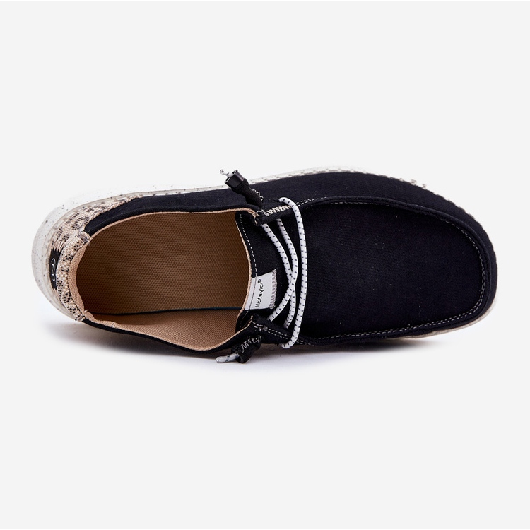 Lekkie Materiałowe Półbuty Damskie McKeylor 96116 Czarne 2