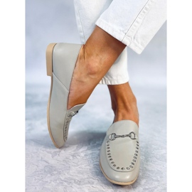 Mokasyny lordsy szare 1390 Grey 2