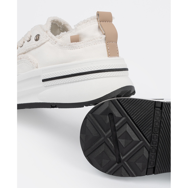 Shelvt Białe damskie trampki na platformie 2