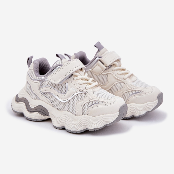 Inna Sneakersy Dziecięce Na Grubej Podeszwie Białe 1