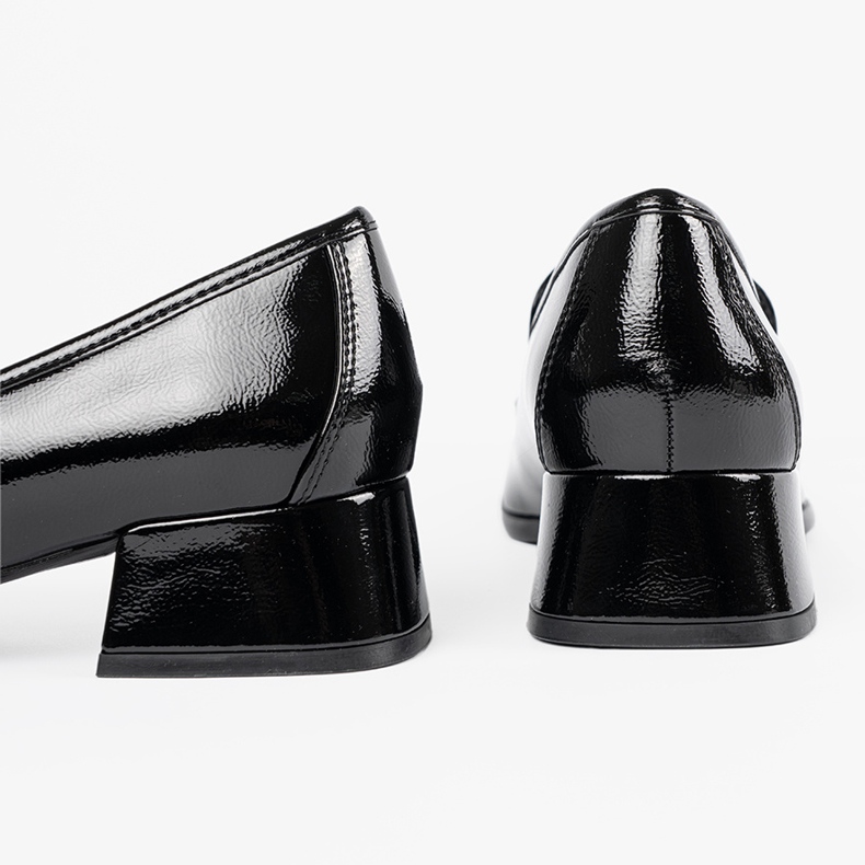 Sergio Leone Czarne mokasyny lordsy damskie 2