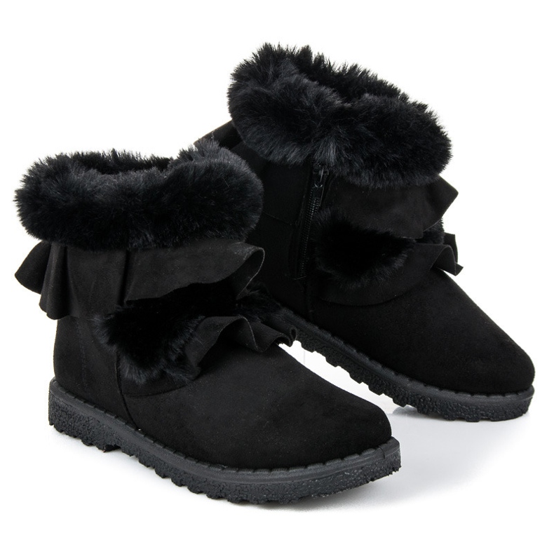 Seastar Czarne botki z falbanką 1