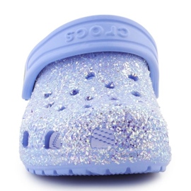 Klapki Crocs Classic Glitter Clog T 206992-5Q6 niebieskie 1
