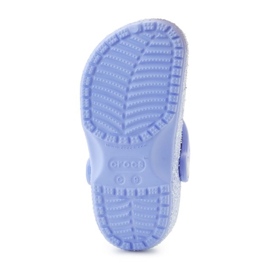Klapki Crocs Classic Glitter Clog T 206992-5Q6 niebieskie 4