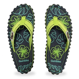 Japonki Gumbies Islander Flip-Flops Lime Hibiscus GU-FFISL148 zielone 1
