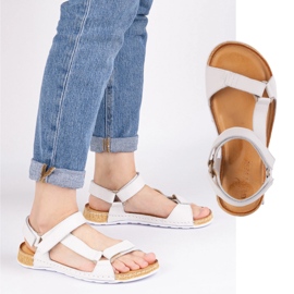 Olivier Sandały damskie barefoot-friendly – skórzane, szerokie, lekkie białe 7