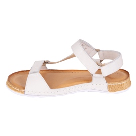 Olivier Sandały damskie barefoot-friendly – skórzane, szerokie, lekkie białe 2